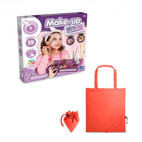 Kit educativo suministrado con una bolsa de regalo plegable de 190t Makeup studio kit ii