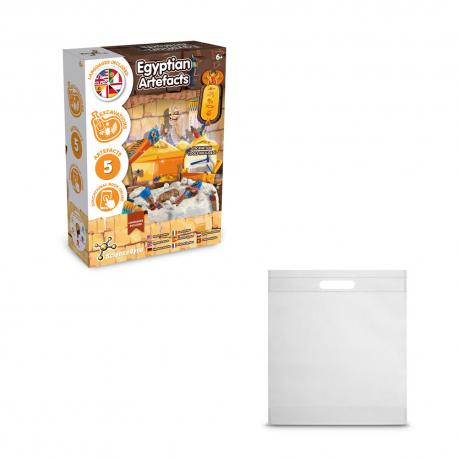 Juego educativo suministrado con una bolsa de regalo de non woven 80 gm² Ancient egypt excavation kit iv