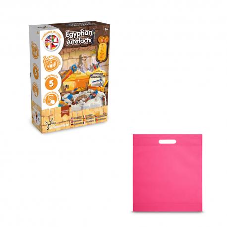 Juego educativo suministrado con una bolsa de regalo de non woven 80 gm² Ancient egypt excavation kit iv