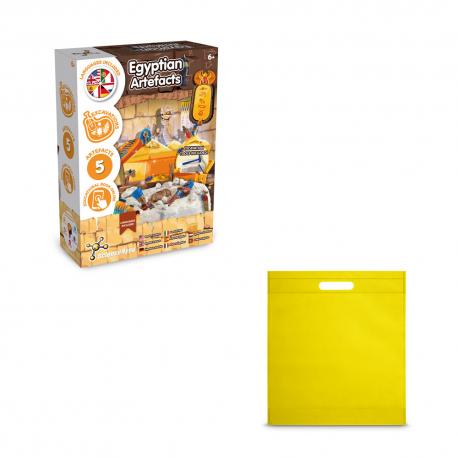 Juego educativo suministrado con una bolsa de regalo de non woven 80 gm² Ancient egypt excavation kit iv