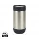 Taza push VINGA Erie RCS SS reciclada 350 ml Ref.XDV43210-PLATA/NEGRO 