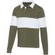 Sudadera tipo polo de rugby unisex clyde Clyde Ref.PF38237-VERDE/BLANCO