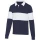 Sudadera tipo polo de rugby unisex clyde Clyde Ref.PF38237-AZUL MARINO/BLANCO