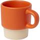 Taza de espresso apilable de 130 ml con fondo de arcilla Olympia Ref.PF100805-NARANJA 