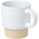 Taza de espresso apilable de 130 ml con fondo de arcilla Olympia Ref.PF100805-BLANCO 