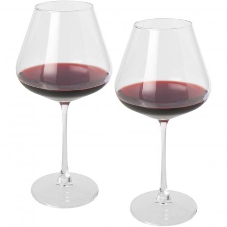 Set de 2 vasos de vidrio para vino rosso Rosso