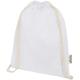 Bolsa con cordón de algodón reciclado GRS de 140 g/m² Oregon Ref.PF120735-BLANCO 