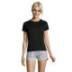 Sporty camiseta mujer 140g Sporty women Ref.MDS01159-NEGRO/ NEGRO OPACO