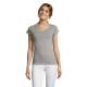 Camiseta de algodón para mujer Sol's Moon 150g/m2 Ref.MDS11388-GRIS JASPEADO