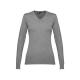 Jersey con cuello en v para mujer Thc milan women Ref.PS30150-GRIS MATIZADO