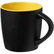 Taza de cerámica de 340 ml Riviera Ref.PF100476-NEGRO INTENSO/AMARILLO 