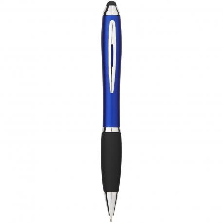 Bolígrafo stylus de color con empuñadura negra nash (tinta azul) Nash (tinta azul)