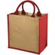 Bolsa tote de yute Chennai Ref.PF120134-NATURAL/ROJO 