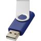 Memoria USB básica de 2 GB Rotate Ref.PF123504-AZUL/PLATA 