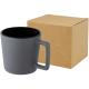 Taza de cerámica de 370 ml con acabado mate Cali Ref.PF100900-NEGRO INTENSO/GRIS 