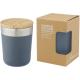 Vaso de 300 ml de acero inoxidable con aislamiento al vacío de cobre y tapa de bambú Lagan Ref.PF100670-AZUL HIELO 