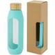 Botella de vidrio borosilicato con agarre de silicona de 600 ml Tidan Ref.PF100666-VERDE MARINO 