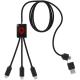 Cable de carga extensible 5 en 1 SCX.design c28 Ref.PF2PX064-ROJO/NEGRO INTENSO 