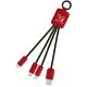 SCX.design c15 quatro light-up cable retroiluminado  Ref.PF2PX001-MID RED/NEGRO INTENSO 