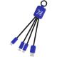 SCX.design c15 quatro light-up cable retroiluminado  Ref.PF2PX001-REFLEX BLUE/NEGRO INTENSO 