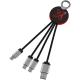 SCX.design c16 ring light-up cable retroiluminado  Ref.PF2PX002-ROJO/NEGRO INTENSO 