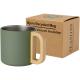 Taza de acero inoxidable reciclado con certificado RCS con aislamiento de cobre de 360 ml Bjorn Ref.PF100740-VERDE MEZCLA 