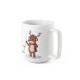 Taza con estampado navideño 330 ml Reindeer Ref.PS94282-BLANCO 