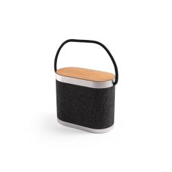 5W portable speaker with superfast 15w wireless charger and 2h battery life made of bamboo and 100% rpet Guetta