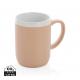 Taza de cerámica con borde blanco 300ml Ref.XDP43409-MARRON/BLANCO 