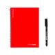 Infinitebook con tapa flexible y 15 páginas de pizarra blanca lisas Infinitebook plain a5 Ref.PS33200-ROJO 