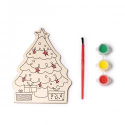 Set para colorear con diseño navideño en madera CANDEL