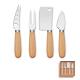 Set de 4 cuchillos para queso Camembert Ref.MDMO2547-MADERA 