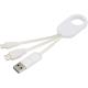 Cable de carga 4 en 1 de plástico reciclado Troop Ref.PF124435-BLANCO 