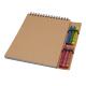 Libreta de tapa blanda a5 con espiral y set de ceras Doodle Ref.PF107967-NATURAL 