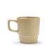 Taza de cerámica con base diseño biselado LONGI Ref.RTZ1613-BEIGE 