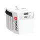 Adaptador de viaje mundial SKROSS USB MUV (1 USB C 1 USB A) Ref.XDRB130296-BLANCO 