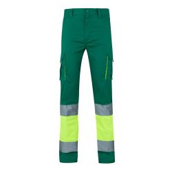 Pantalón elástico multibolsillos bicolor 240 gm² en algodón 46 % eme 38 % y poliéster 16 % Vl zeus large