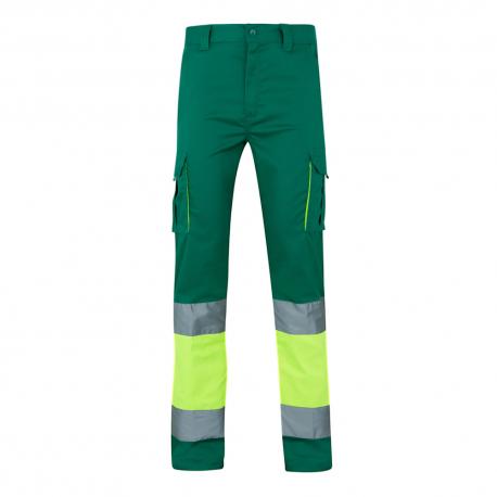 Pantalón elástico multibolsillos bicolor 240 gm² en algodón 46 % eme 38 % y poliéster 16 % Vl zeus large