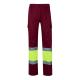 Pantalón de sarga multibolsillos bicolor 210 gm² en algodón 20 % y poliéster 80 % Vl poseidon Ref.PS36054-BURDEOS