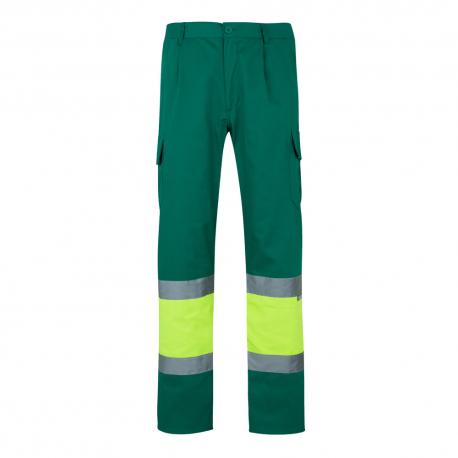 Pantalón de sarga multibolsillos bicolor 210 gm² en algodón 20 % y poliéster 80 % Vl poseidon