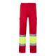 Pantalón de sarga multibolsillos bicolor 210 gm² en algodón 20 % y poliéster 80 % Vl poseidon Ref.PS36054-ROJO