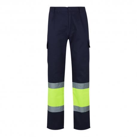 Pantalón de sarga multibolsillos bicolor 210 gm² en algodón 20 % y poliéster 80 % Vl poseidon large