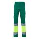 Pantalón elástico multibolsillos bicolor 240 gm² en algodón 46 % eme 38 % y poliéster 16 % Vl zeus Ref.PS36087-VERDE