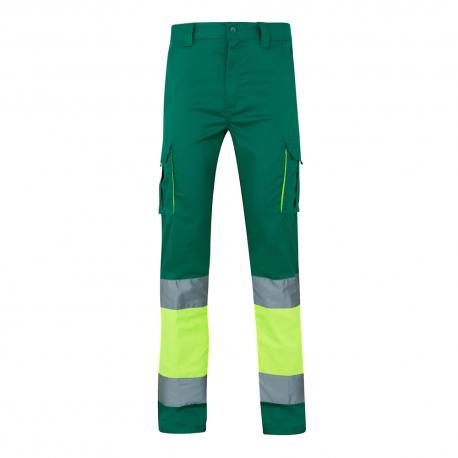 Pantalón elástico multibolsillos bicolor 240 gm² en algodón 46 % eme 38 % y poliéster 16 % Vl zeus