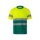 Camiseta técnica bicolor ojo de pájaro 140gm² en poliéster 100% Vl brahma Ref.PS36093-VERDE