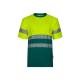 Camiseta de piqué bicolor 150gm² en algodón 55% y poliéster 45% Vl bastet Ref.PS36096-VERDE