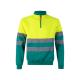 Sudadera bicolor 300gm² en tejido polar de poliéster 100% Vl thor Ref.PS36101-VERDE