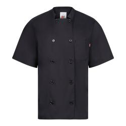 Chaqueta de cocina de manga corta en popelina 110 gm² de algodón 35% y poliéster 65% Vl durga