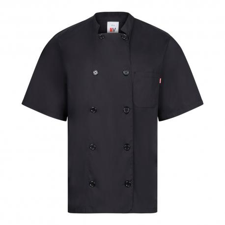 Chaqueta de cocina de manga corta en popelina 110 gm² de algodón 35% y poliéster 65% Vl durga