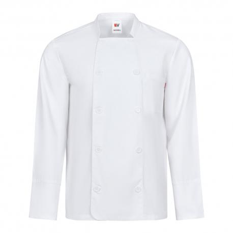 Chaqueta de cocina de manga larga 175gm² en algodón 35% y poliéster 65% Vl kali